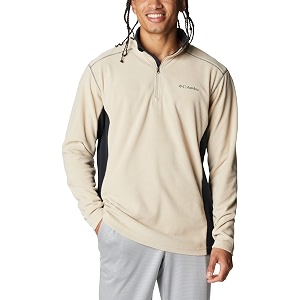 columbia men klamath range ii half zip fleece pullover upto 15c
