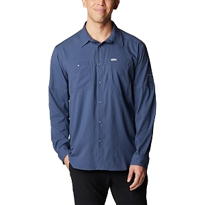 columbia men polyester loose omni-shade ridge utility lite hiking and trekking long sleeve shirt