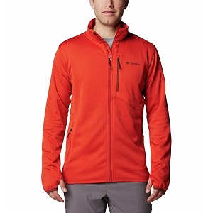columbia men fleece polyester standard length omni-wick park view hiking and trekking jacket
