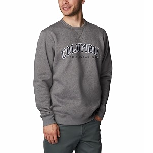 columbia mens m logo fleece crew
