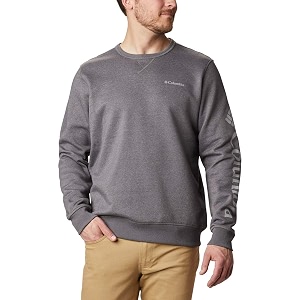 columbia mens m logo fleece crew