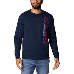 columbia mens m logo fleece crew