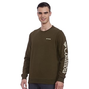 columbia mens m logo fleece crew