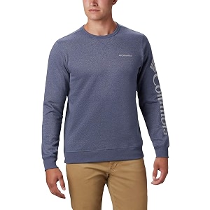 columbia mens m logo fleece crew