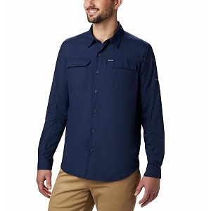 columbia men omni-shade silver ridge 20 shirt for hiking  trekking  camping  safari  sun protection