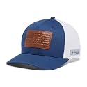 Columbia Unisex Adult PFG Leather Fish Flag Mesh Ball Cap