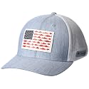 Columbia Unisex Adult PFG Leather Fish Flag Mesh Ball Cap
