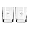 Columbia University 2-Sided Satin Finish Rock Glass Set of 2 14oz