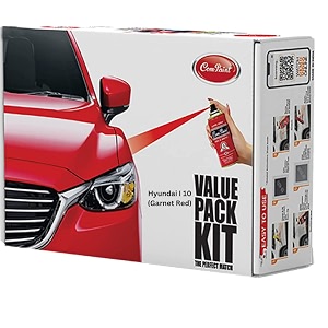 com-paint best car scratch remover kit - spray paint for hyundai i 10 rc colour garnet red - made in india