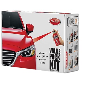 com-paint best car scratch remover kit - spray paint for maruti ritz rc colour fire-brick-red - made in india