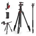 COMAN 72" Overhead Tripod with Ball Head, Max Load 11lbs for Camera Phone