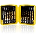 Combination Drill Tap & Tap Bit Set, 3-in-1 Titanium Coated Screw Tapping Bit Tool for Drilling, Tapping, Countersinking, with Quick-Change Adapter, 13Pcs SAE/Metric