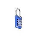 Combination Lock,4 Digit Gym Combination Padlock for School Lockers,Toolbox,Fence Gatev,Employee Locker(Blue 1-Pack)