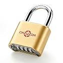 Combination Padlock, Heavy Duty 4 Digit Outdoor Combo Lock with Weather Resistant Body and Cut Resistant Shackle for Gates, Fence, Sheds, Toolboxes, Gym, Hasp Storage, 1 Pack
