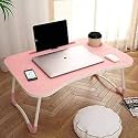 Hemberstar Laptop Bed Tray Table, Laptop Desk For Bed,Foldable Lap Desk Stand Notebook Desk Adjustable Laptop Table For Bed Portable Notebook Bed Tray Lap Tablet With Cup Holder