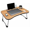 Multipurpose Foldable Laptop Table With Cup holder, Table holder Study Table, Breakfast Table, Foldable and Portable Ergonomic and Rounded Edges, Non Clip Legs, Laptop Table