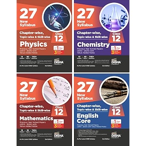 combo 27 new syllabus chapter-wise topic-wise amp skill-wise cbse class 12 physics chemistry mathematics amp english core previous year solved papers 2013 - 2024 with value added notes 2nd edition