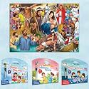 combo of 3 mats and 1 poster (NUMBER QUEST, SHAPES AND PATTERNS, PHONICS PLAYTIME AND GIANT BIBLE NEW TESTAMENT COLOURING POSTER)