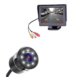 combo 43 dashboard tft lcd screen rear view monitor with 8 led night vision car reverse camera for maruti alto 800