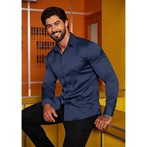 Combo of Mens Premium Satin Cotton Shirt
