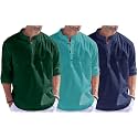 Combo of Men Solid Cotton Blend Straight