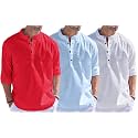 Combo of Men Solid Cotton Blend Straight