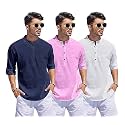 Combo of Men Solid Cotton Blend Straight