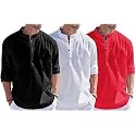 Combo of Men Solid Cotton Blend Straight