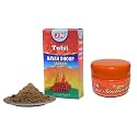 JN Combo Orange Sindoor and Hawan Samagri for Puja Mandir Tilak Aarti Worship | 100gm Sindoor 200gm Hawan Samagri | Pure Haldi Based Non-Allergic Eco-Friendly Ritual Powder | Made in India