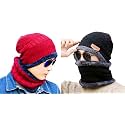 Combo Pack of 2 Woolen Cap Neck Warmer Set for Men and Women Winter Warm Hat & Muffler Set Free Size Unisex Winter Accessories