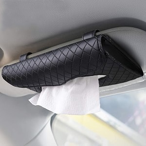 combo pack of car accessories car sun visor organizer sunglass pen card small document storage with zipper net and car tissue holdernapkin holder tissue case for car