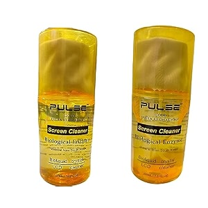 combo pack of microfiber screen cleaning cloths 53939 by 53939 amp 200ml screen cleaner for cell phones tabs lcd laptoplensestablet monitor spectacles pack of 2 bottle 200  200 ml