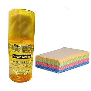 combo pack of microfiber screen cleaning cloths 53939 by 53939 amp 200ml screen cleaner for cell phones tabs lcd laptoplensestablet monitor spectacles 100 cloth  200ml cleaner