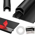 Combo RV Slide Out Seal Kit Replace 018-312-EKD & 018-341 EK,1' * 15/16" * 35' D-Seal Wiper & 1/2' * 2.75" * 35’ Travel Trailer Weather Stripping Clip Base,Black Rubbers for Camper Slideout System