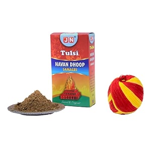 combo set moli dhaga kalava and hawan samagri for puja mandir rituals  sacred thread for tilak worship amp havan  premium quality eco-friendly herbal blend  100 made in india