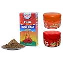 JN Combo Set Roli Kumkum Orange Sindoor Hawan Samagri 400g for Puja Mandir Tilak Aarti Meditation Worship Natural Non Allergic Eco Friendly Powder Pure Haldi Based Ritual Samagri Made in India