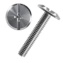 Combo Sidewalk Bolts, 304 Stainless Steel, Hurricane Hardware, 1/4" X 1-1/2", Rust-Resistant Durable Truss Head Shutter Screws for Hurricane Shutters Panel Machinery, 100-Pack
