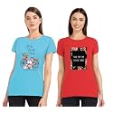 Combo Women39s T-Shirts Cotton Half Sleeves Round-Neck