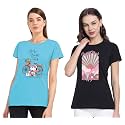 Combo Women39s T-Shirts Cotton Half Sleeves Round-Neck