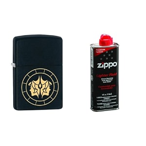 combo of zippo gemini zodiac sign design windproof pocket lighter and 4 oz premium lighter fluid