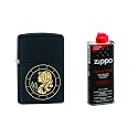 Combo of Zippo Virgo Zodiac Sign Design Windproof Pocket Lighter and 4 oz. Premium Lighter Fluid
