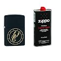 Combo of Zippo Scorpio Zodiac Sign Design Windproof Pocket Lighter and 12 oz. Premium Lighter Fluid
