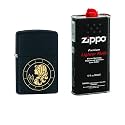 Combo of Zippo Virgo Zodiac Sign Design Windproof Pocket Lighter and 12 oz. Premium Lighter Fluid
