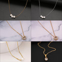 BOGHRA SALES Shimmering Graceful Pack Of 6 Elegant Necklace Combo For Women And Girls Pearl, Cubic Zirconia, Diamond Gold-plated, Silver Plated Silver, Copper, Alloy Necklace