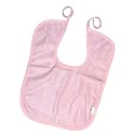 Short Adult Disability Bib Mealtime Dining Cloth Protector Apron Waterproof Pink