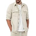 COMBRAIDED Corduroy Men39s Full Sleeve Casual Striped