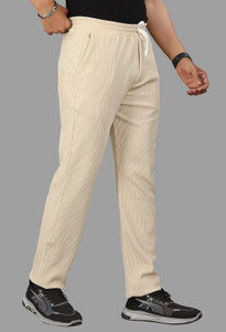 COMBRAIDED Loose Fit Men Beige Trousers