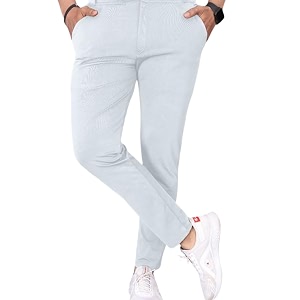 COMBRAIDED Mens Slim Fit Stretchable Casual Trousers