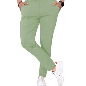 COMBRAIDED Mens Slim Fit Stretchable Casual Trousers