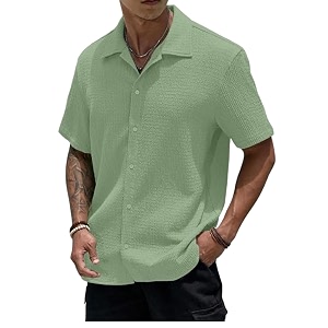 COMBRAIDED Mens Slim Fit Half Sleeve Polycotton